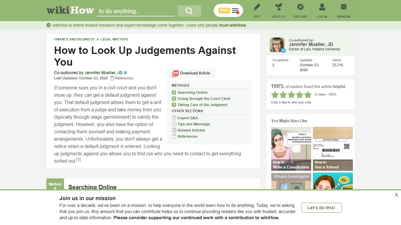 3 Simple Ways to Look Up Judgements Against You - wikiHow